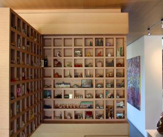 miniature museum in fold out cabinet